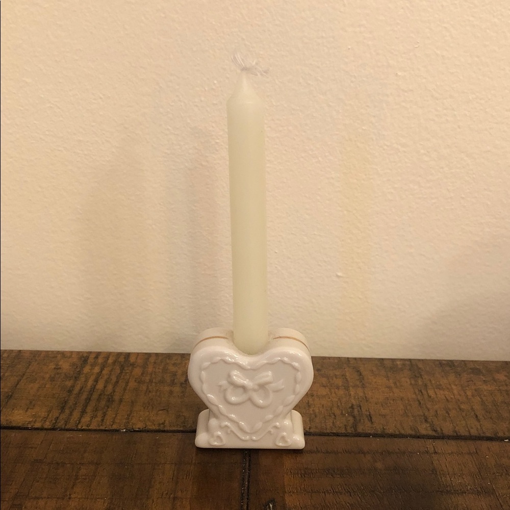 Lenox Elegant White Candle and Holder